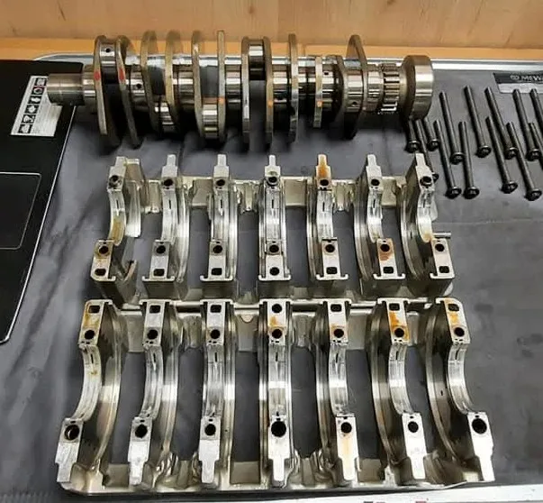 Casier vilebrequin moteur M97 Porsche, atelier SB Motorsport